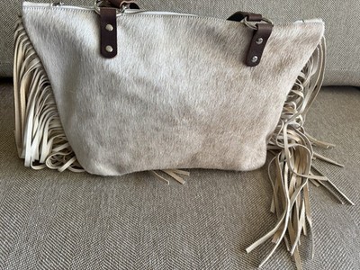Jill s Homestead Daisy Shoulder Bag New Creams/Tans And Fringe serial # 1885 