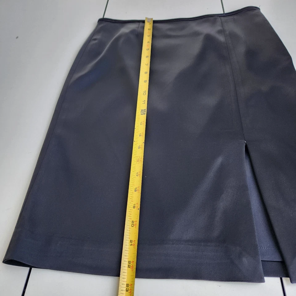 White House Black Market Women's  Satin Black Pencil Skirt Classic Acetate Sz 4 - Image 4 of 4