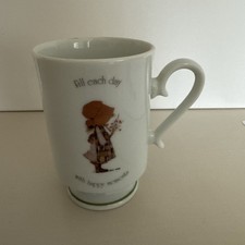 Vintage Holly Hobbie Fill Each Day With Happy Moments Pedstal Cup