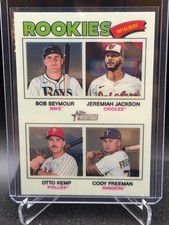 Seymour/Jackson/Kemp/Freeman 2026 Topps Heritage Chrome Base Quad Rookies #377