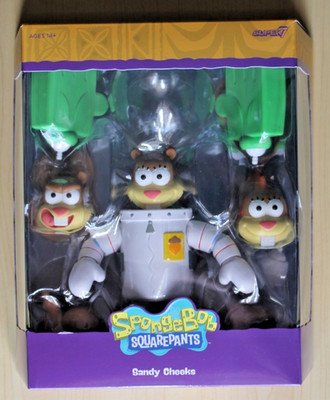 Super7 Spongebob Squarepants Ultimates Sandy Cheeks 7'' Action Figure BOX DAMAGE