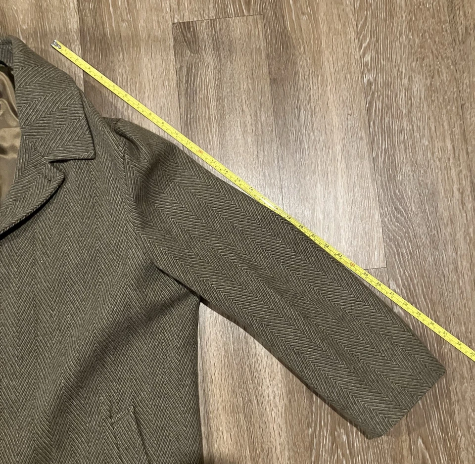 Pendleton Men’s XL Wool Cashmere Herringbone Jacket Coat Tan Brown $258 MSRP - Image 4 of 4