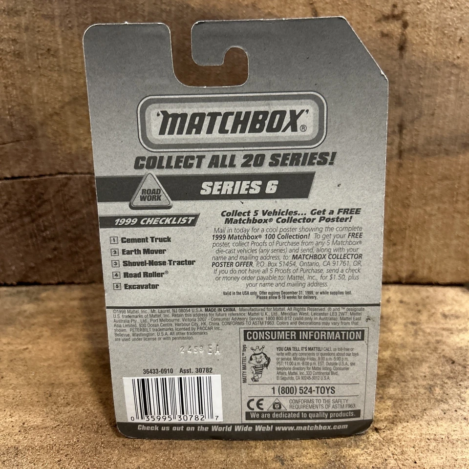 Matchbox Road Roller #29 1998 trabajo en carretera sin usar, en paquete Foto 4 de 4