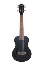 Bamboo ViolinStyle Concert Ukulele 23 Black w/ EQ  Tuner - U23VIOBKQ