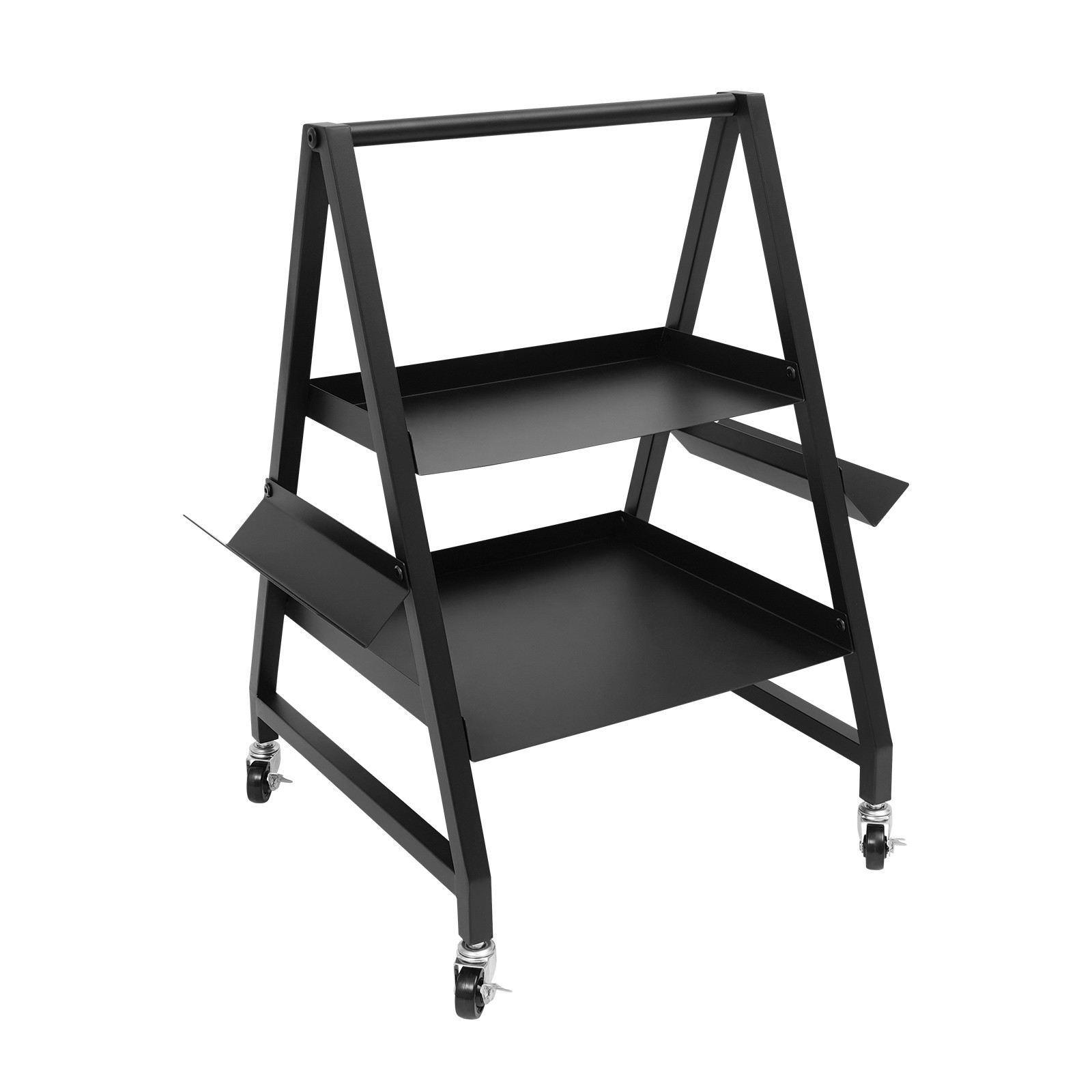 2 Tier Rolling Tool Cart 40 LBS Capacity Service Cart for Warehouse Portable