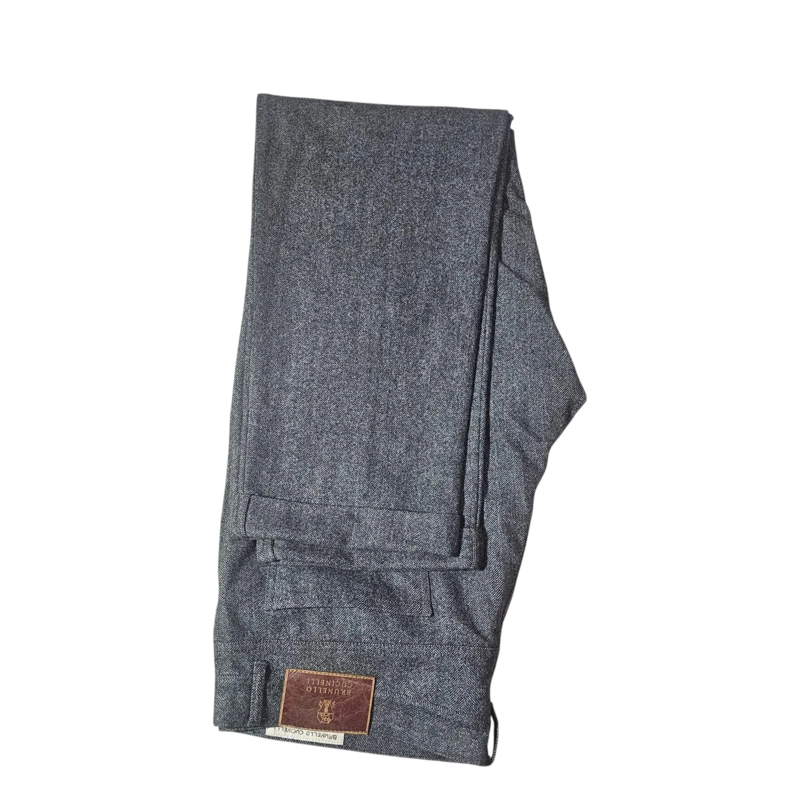 Brunello Cucinelli — Brunello Cucinelli  100% Wool herringbone pants men 56 Size EU