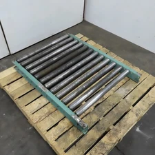 Roach 30" x 39" Long Steel Roller Gravity Conveyor 1.9" OD 27" BF 3" Centers