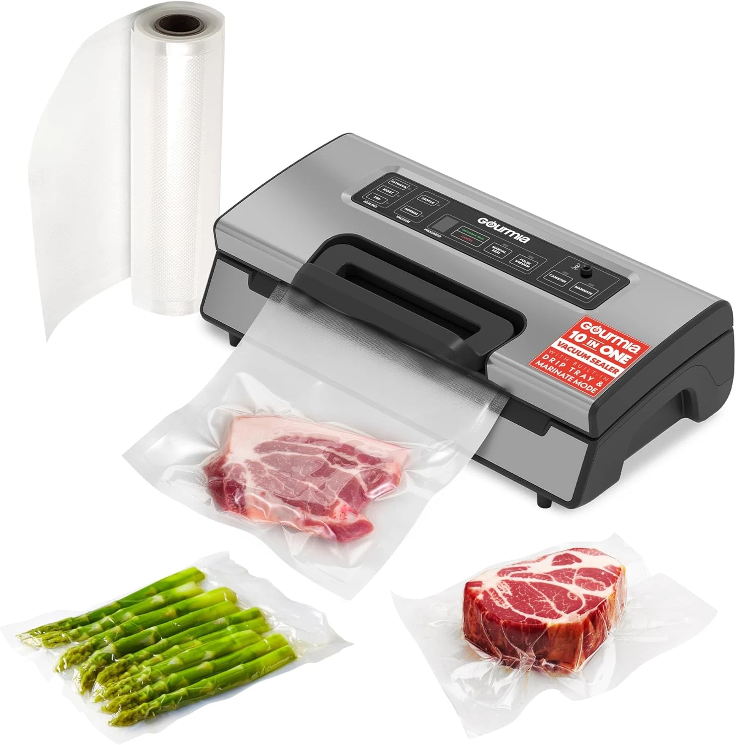 Advanced Vacuum Sealer with Marinate Mode, LED Display & Cutter
