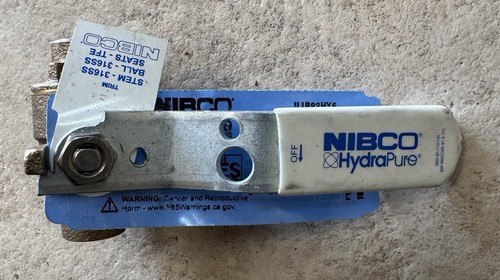 NewNibco HydraPure S-585-66-LF 1/2" Solder Brass Ball Valve Lead-Free Plumbing.
