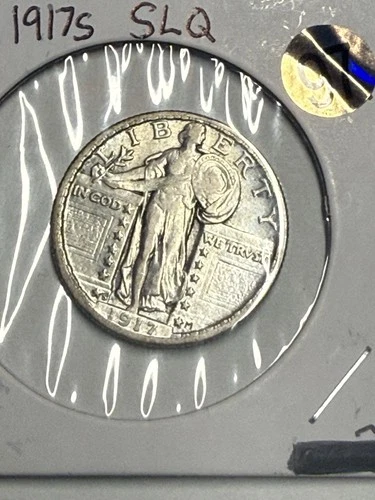 1917-S Standing Liberty Quarter Type 2 Raw Au Silver San Francisco Mint Rare!