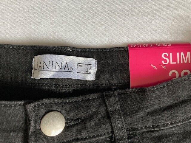 Janina Damen-Hose, Größe SLIM 38, Farbe schwarz, mit Etikett