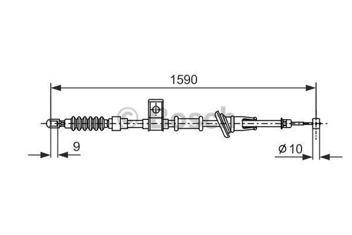 Bosch 1987477951 Seilzug - Bremseil 1000mm Für Feststellbremse