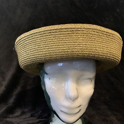 Vintage Paula’s Hatbox Black Wool Wide Brim Hat Gold Trim Made In USA Bella Day hats by Debbi Brown! Our auction ends Saturday at  main image 3