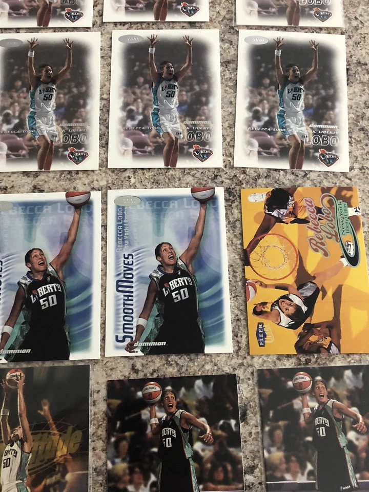 WNBA Rebecca Lobo Lot x20 1999 2000 Dominion Fleer Ultra Hoops Skybox NY Liberty - Image 4 of 4