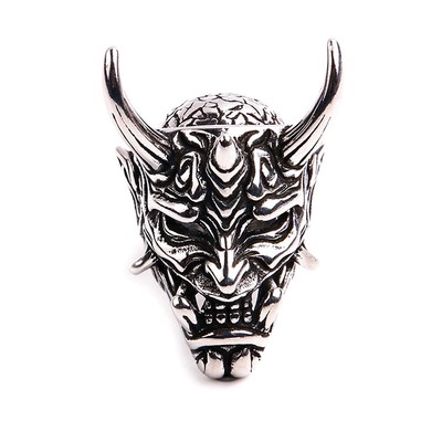 Vintage Herren Horror Wut Schädel Ring Gothic Punk Biker Skelett Rings Titanium 
