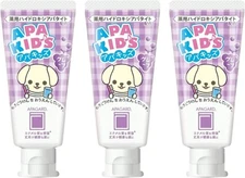 Set of 3!! Apagard Apa-Kids toothpaste 60g the first nanohydroxyapatite grape