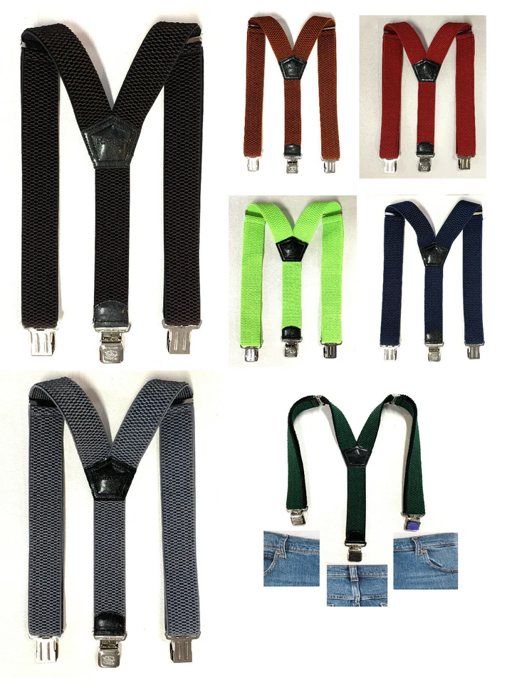 Hosenträger Herren Damen Hosenträger Hosen träger Y-Form EXTRA STARK 3 Clips - Bild 1 von 1