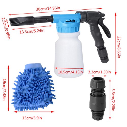 Snow Foam Lance Cannon Soap Bottle Sprayer Car Wash Low Pressure For Garden Hose - Picture 4 of 10