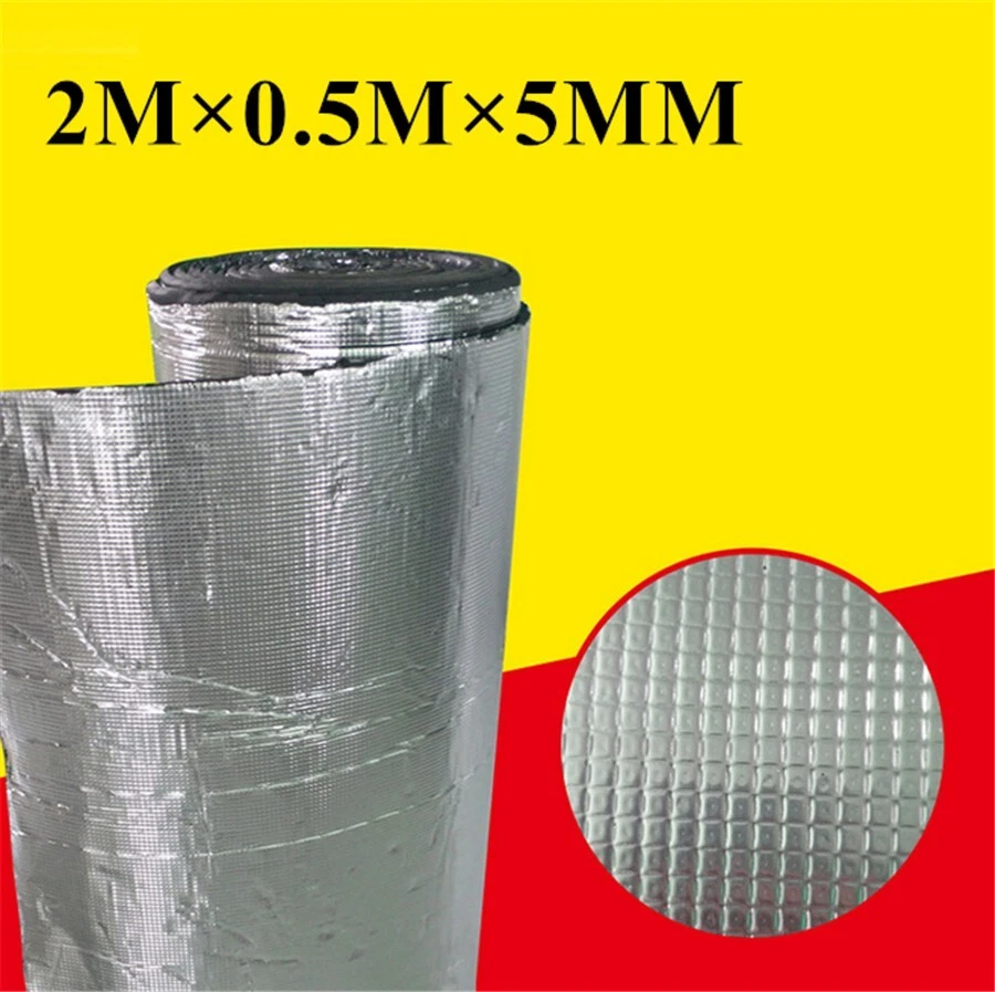 Sound Deadener Heat Insulation Fireproof Mat Self-adhesive  For Car Hood Ceiling Foto 3 de 4