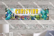 Personalized/Customized Monsters University Movie Name Poster Wall Art Banner