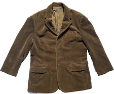 Vtg Polo Ralph Lauren Wide Wale Corduroy Blazer Jacket Men XL Three Button Brown