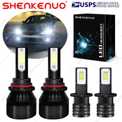 For Hyundai Elantra 1996-1998 6000K LED Headlights Fog Light Bulbs Combo Kit C9B