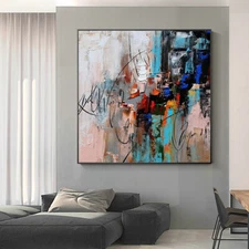 Abstract Canvas Oil Painting Wall Art 100%Hand Painted Modern Decorative
