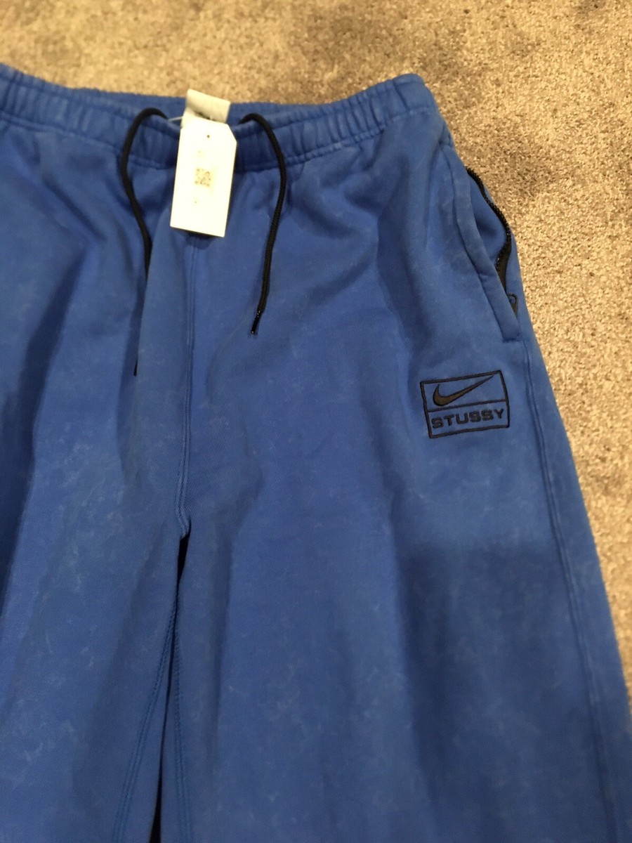 Nike X Stussy Acid Wash Fleece Cuffed Pants Jogger Mens Size Large 