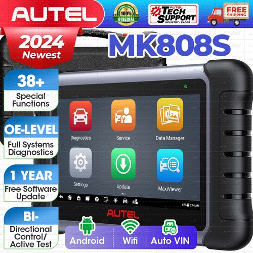 2024 Autel MaxiCOM MK808S Bidirectional Car Diagnostic Scanner Tool K*y Coding