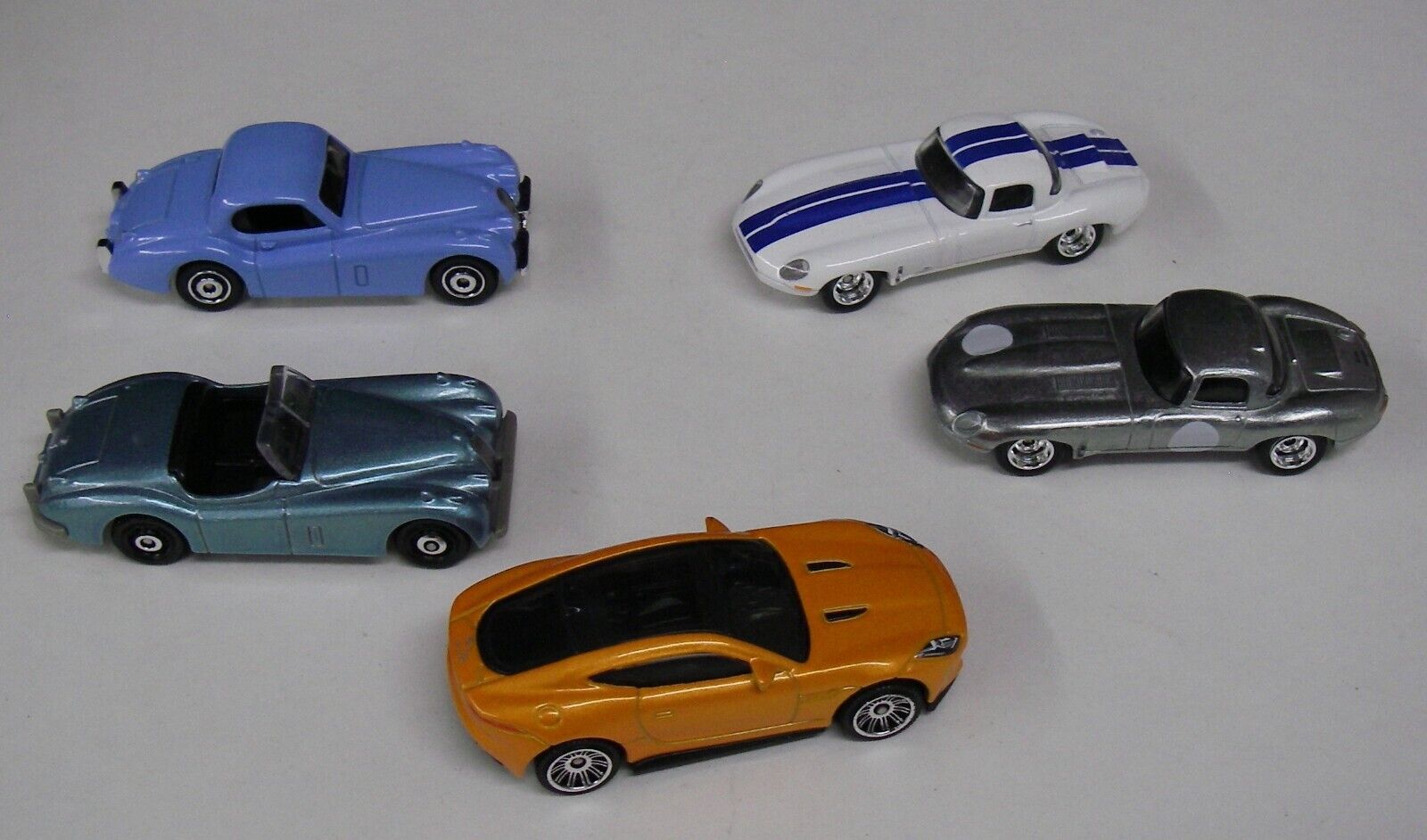 1/64 Hot Wheels Matchbox Jaguar Car Culture ZAMAC Lot of 5 LOOSE