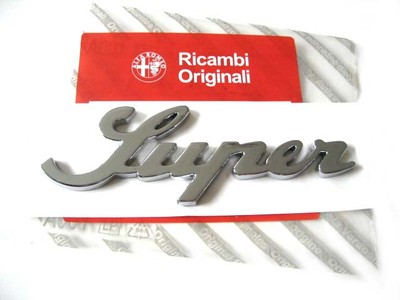 Alfa Romeo 155 164 166 Schriftzug SUPER Emblem original badge 60593039 Neu