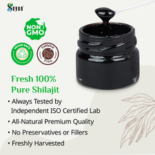 Pure Shilajit Resin Original Purified Fulvic Acid Siberian Glass Jar 1 oz
