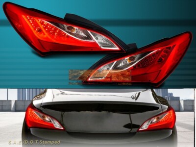 Fit 2010 2011 2012 2013 - 2016 Genesis Coupe 2 Door Red LED Tail Lights