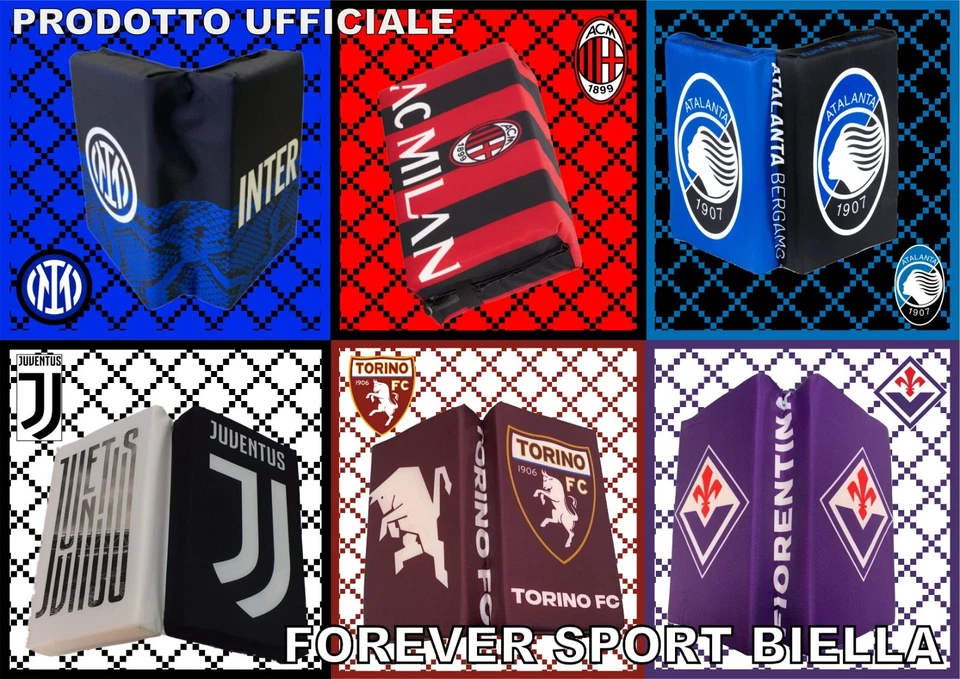 CUSCINO STADIO A LIBRO ORIGINALE INTER-JUVE- MILAN-TORINO-FIORENTINA-ATALANTA