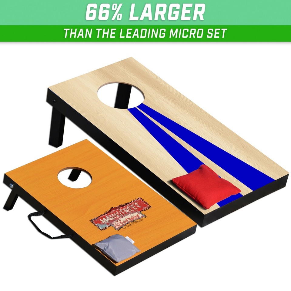 GoSports Classic Wood Design Portable Junior Cornhole Game Boards Set ...