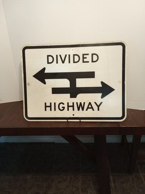 Vintage Retired Interstate Divided Highway 18 X 24