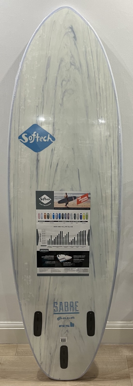 ** SOFTECH SABRE ICE BLUE 6FT SURFBOARD **