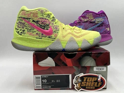 Nike Kyrie 4 Confetti 2017 Size 10 Authentic Used Basketball Irving Rare High OG