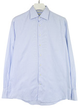 SUITSUPPLY Custom Made Slim Fit Formal Shirt Men's 39/15 1/2 Blue Long Sleeve