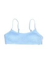 Wild Fable Smocked Bralette Bikini Top Light Blue Bra Womens Small 4-6 