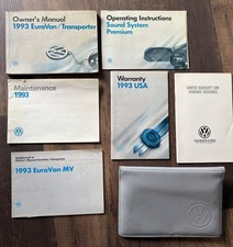 1993 Vw Volkswagen T4 Eurovan Transporter Van Owners Manual Set Case