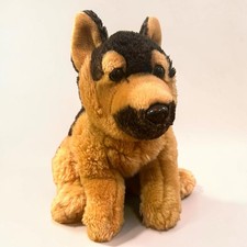 Vintage Toys R Us German Shepherd Puppy Dog 10 Plush Realistic Animal Cut Tag