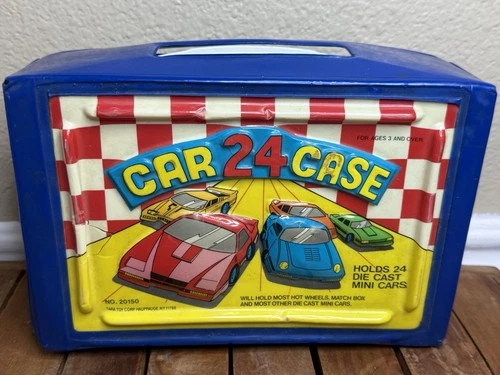 Vintage 24 Diecast Car Case Hot Wheels, Matchbox, Tara Toy Case