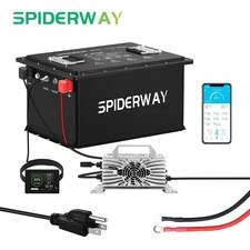 48V 105Ah Lithium Golf Cart Battery Sturdy Metal Case Club Car with 25A Charger