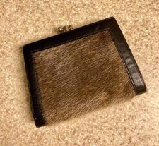 Vintage Mid Century Noymer Coach Hide Hand Rubbed Coin Purse Wallet