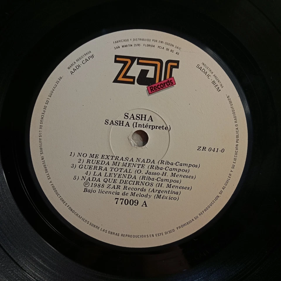 SASHA SOKOL SASHA Mexico Argentina Pressing RARE Rueda Mi Mente Vinyl LP Record Foto 4 de 4