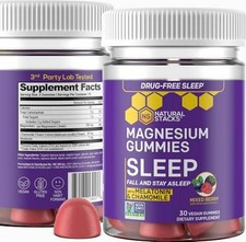 Sleep Magnesium Gummies with Melatonin - 200mg Magnesium Citrate - Melatonin for