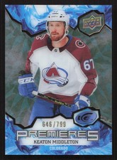 2021-22 Upper Deck Ice Keaton Middleton Green #/799 RC Rookie #210 Card. rookie card picture