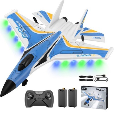 RC Glider Plane Lightweight Flexible Remote Control Airplane With LED Light NBRT