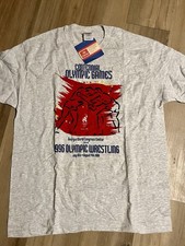 1996 Atlanta Olympics WRESTLING T Shirt  White Size XL New With Tags Kurt angle